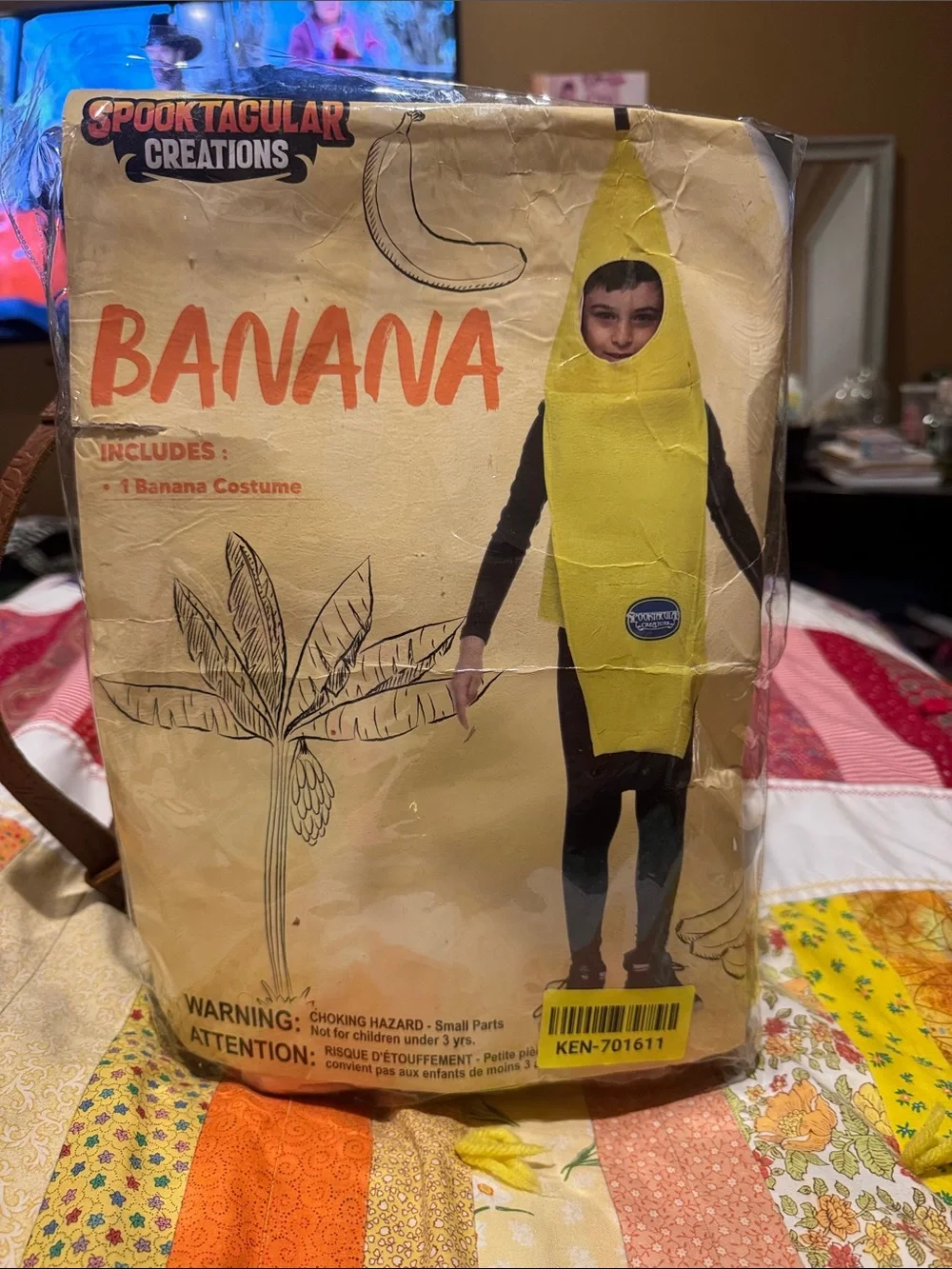 Kids Yellow Banana Costume - M 8-10 years